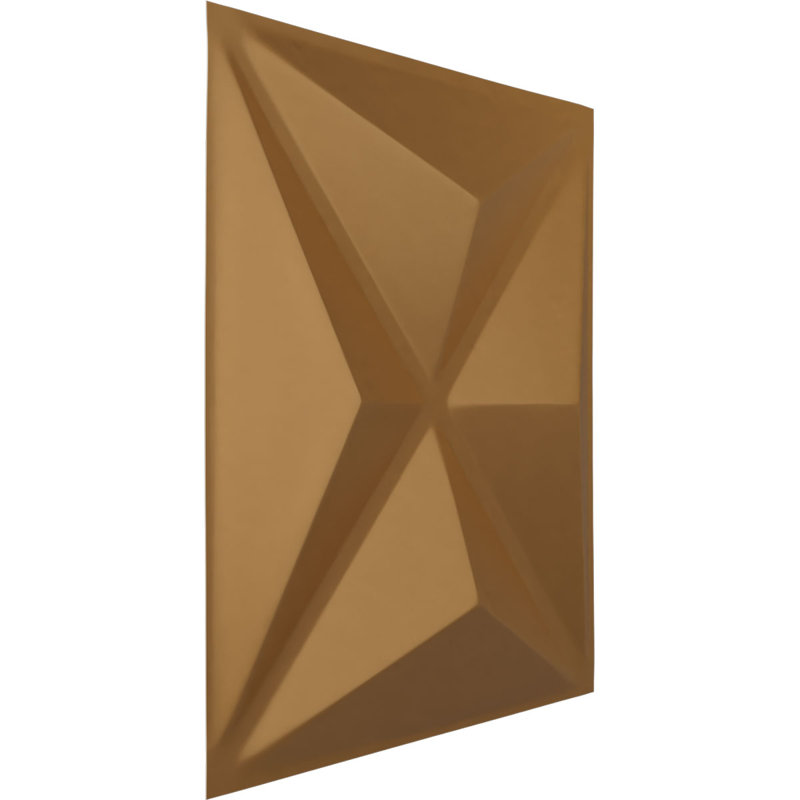Kent EnduraWall Decorative 3D Wall Panel, Bright Coat Gold, 11.8" x 11.8"