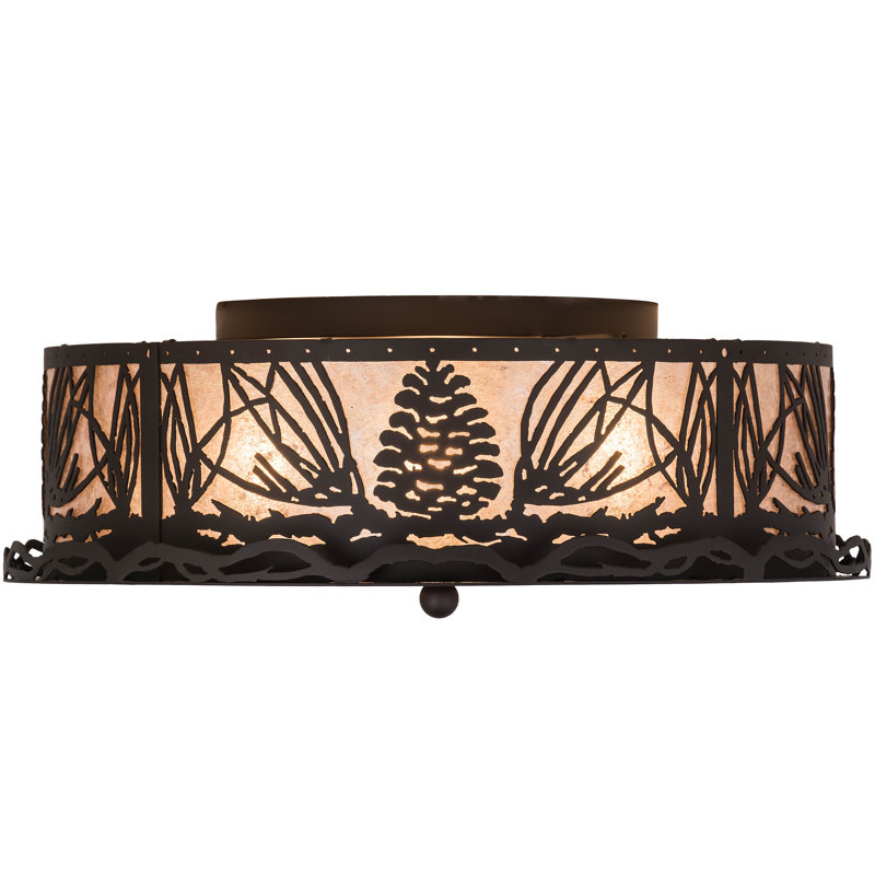 Rustic Lodge 4 - Light Flush Mount, Oil Rubbed Bronze, Oil Rubbed Bronze