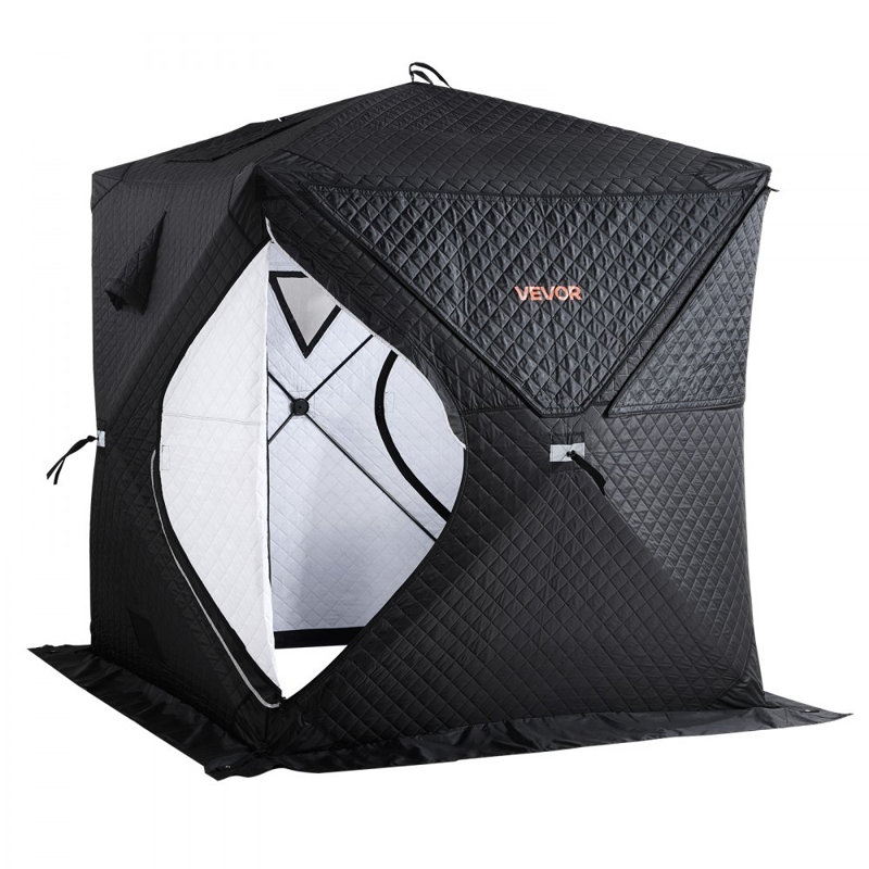 Outdoor Sauna Tent Pro, Portable Steam & Dry Sauna for 4 Persons, Heavy-Duty Oxford Cloth & Carbon Steel, Easy Setup for Camping, Backyard, or Home Gym,Easy Setup(Black)