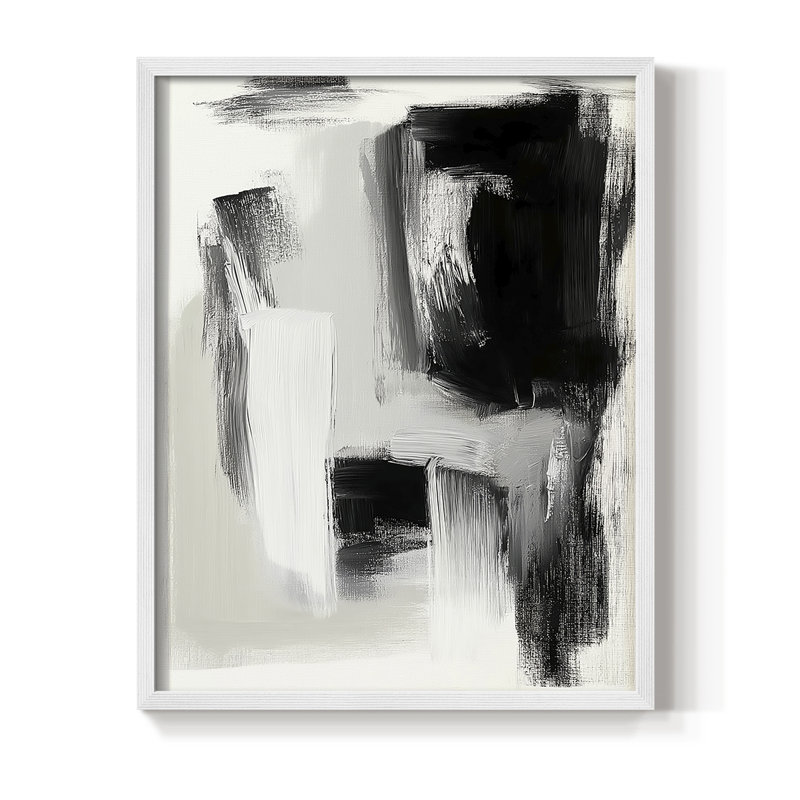 "ABSTRACT Series DCCLxx" par J Paul, Blanc / Blanc, H 21 po x l 17 po