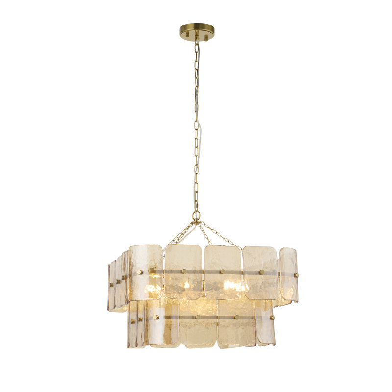 Unique / Statement Chandelier, Champagne Glass, 6 Light