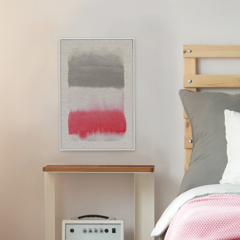 Rouge bavure-reproduction sur toile encadrée, H 18 po x l 12 po x P 3,5 po