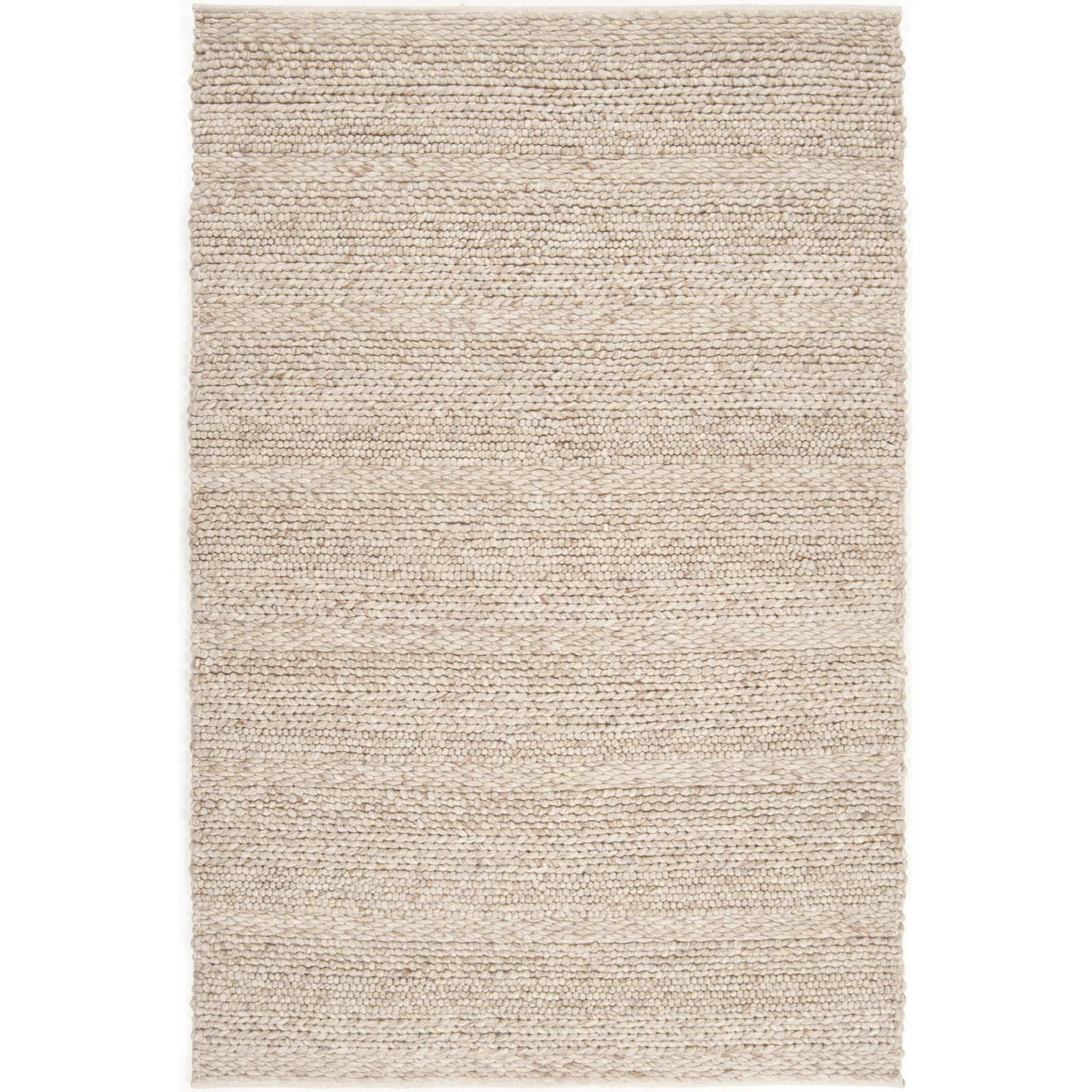 Zekia Wool Cream Rug, Rectangle 2' x 3'
