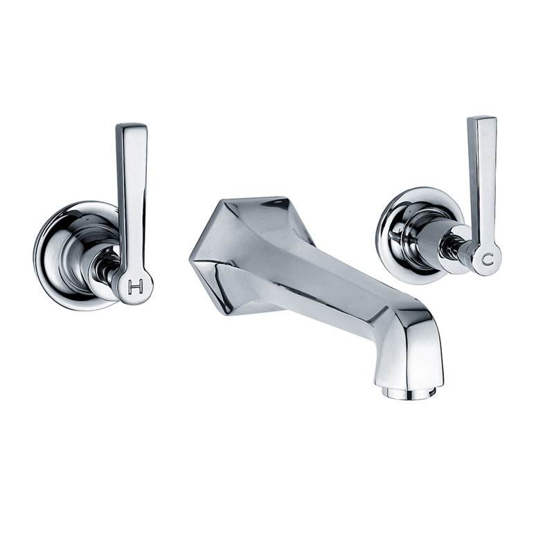 Repose-main contemporain Kafka & rail coulissant, Chrome poli