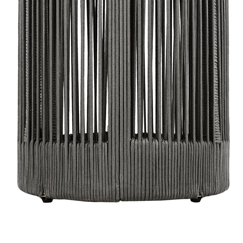 Rope, Wood, Side Table, Simple To Up Outdoor, Garden, , Build, Gray, 18.7" H x 14.97" W x 14.94" D