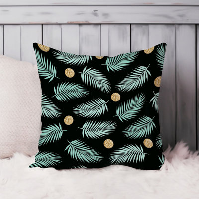 Botanical Tropical Leaves Pattern II Tropical Throw Pillow Cover