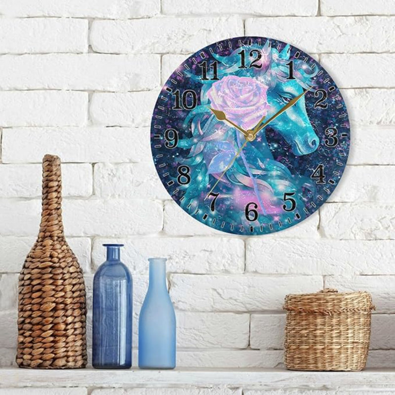 JUNZAN Bleu mauve Creative Rose On Unicorns