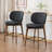 Mid-Century Modern Counter Stool, Fabric Upholstered Barstool With Wingback, Armless Counter Height Bar Stool With Wood Legs, Metal Footrest, For Kitchen Island Bar Counter-1733559152-1733559153