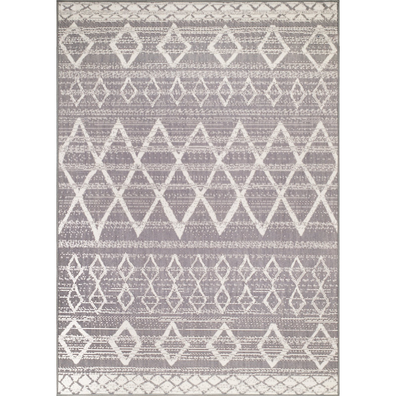 Tapis gris Dawes, Rectangle 5 pi 3 po x 7 pi 2 po