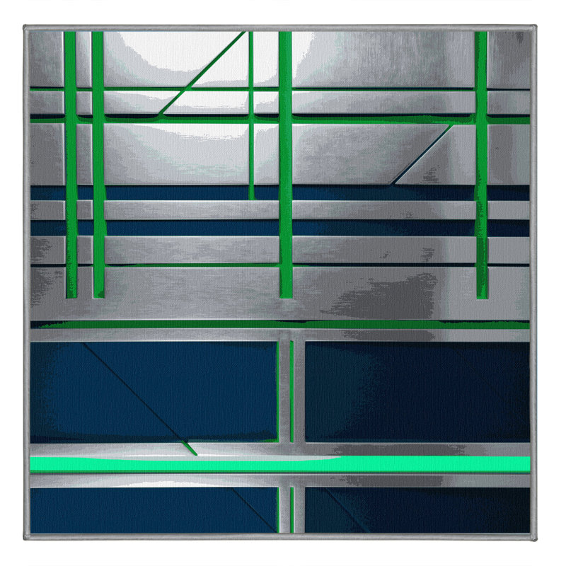 Infinity Circuit Rug, Square 6'