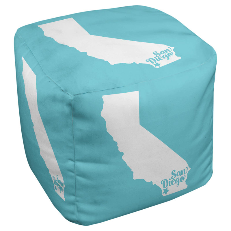 Repose-pieds cube san diego californie, Bleu sarcelle