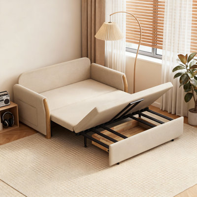 2 Seater Cotton Blend Sofa Bed