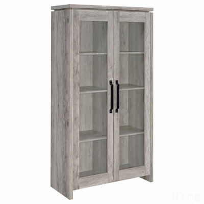 Armoire haute 2 portes en bois d'ingénierie