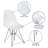 Daker Plastic Chair with Chrome Base-565515716