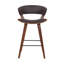 Chaise de bar 27 po en similicuir et fer à dossier bas 27 po
