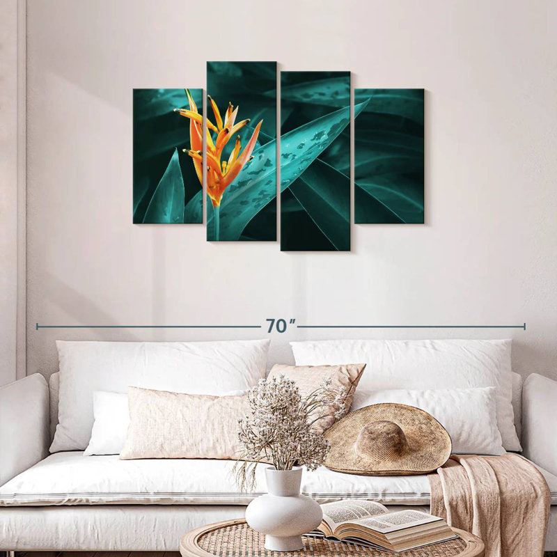 Orange Harnek Heliconia, H 27 po x l 43 po