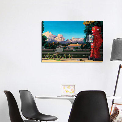 We Come In Peace by Ross Jones - Wrapped Canvas Print