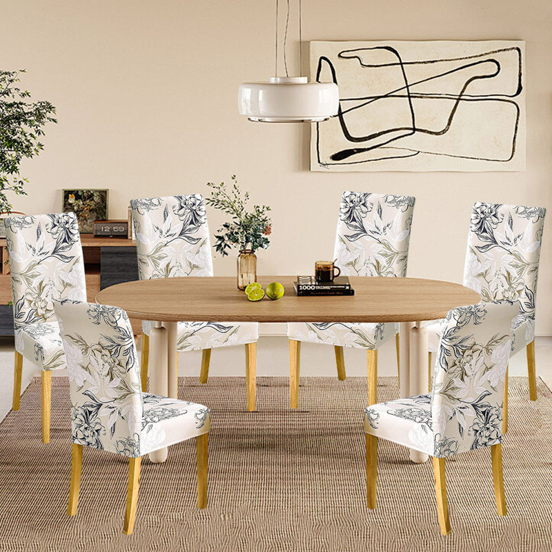 Housse pour chaise de salle à manger, Polyester beige