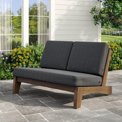 Polett 43.9'' Wide Outdoor Loveseat with Cushions