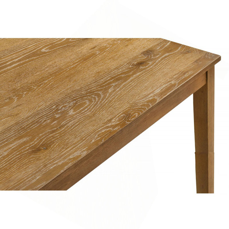 Ensemble de salle à manger 5 pièces en bois de chêne naturel antique, table de salle à manger en bois massif et 4 chaises d'appoint avec coussin, mobilier de salle à manger peu encombrant, brun