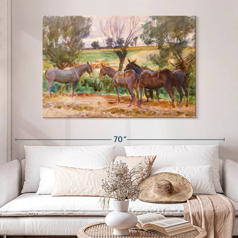 Brampt Mules 1918, 34" H x 51" W