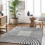 Uptown Rectangle Geometric Handmade Tufted Wool Area Rug in Beige/Gray/Black-286374117