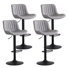 Brinitta Modern Swivel Adjustable Height Bar Stools Faux Leather Padded Counter Stools