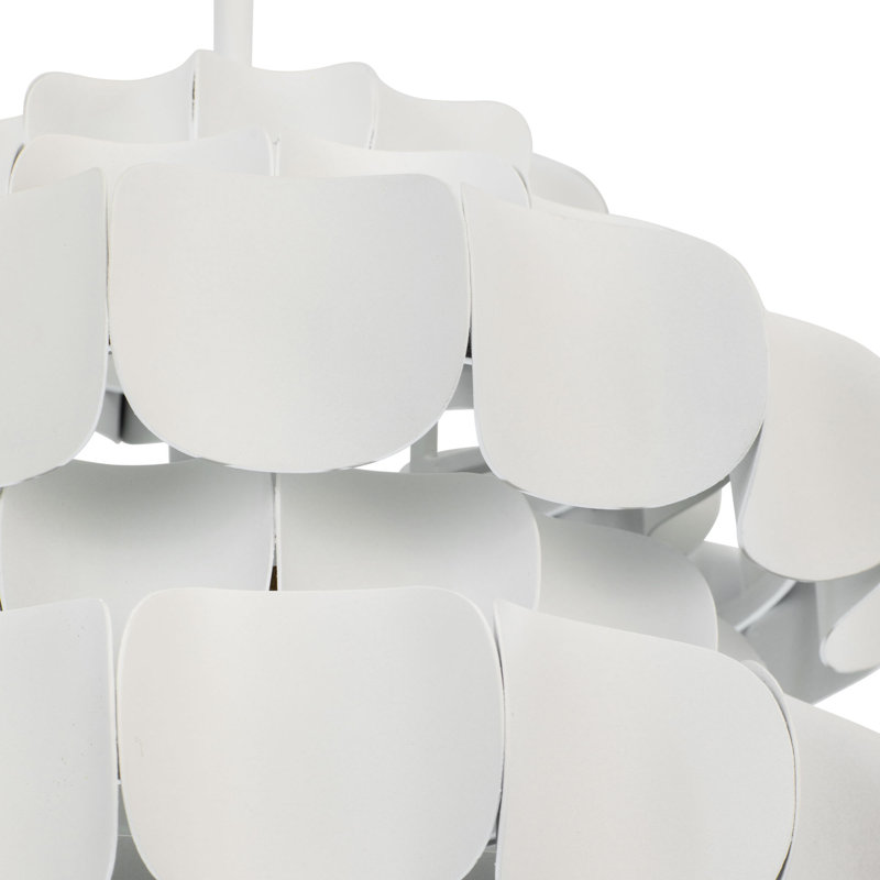 Luminaire suspendu 1 lumière Swoon, Blanc mat