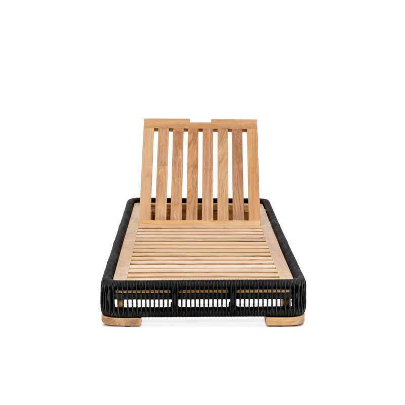 Campo Chaise Lounge- Charcoal, Black, Natural