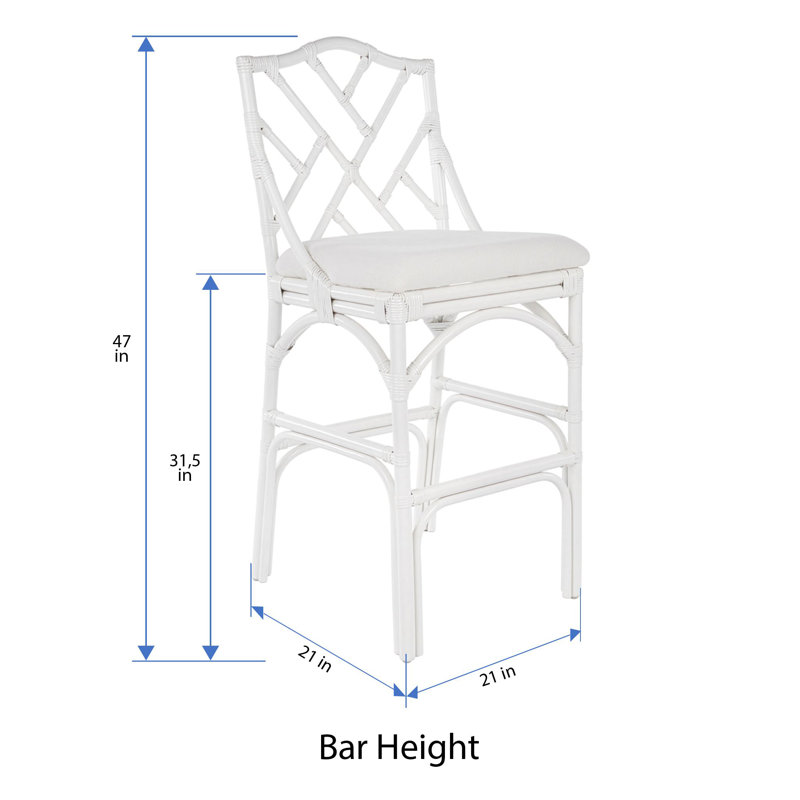 Alderson Upholstered Counter Stool, White, Bar Stool (31.5" Seat Height)