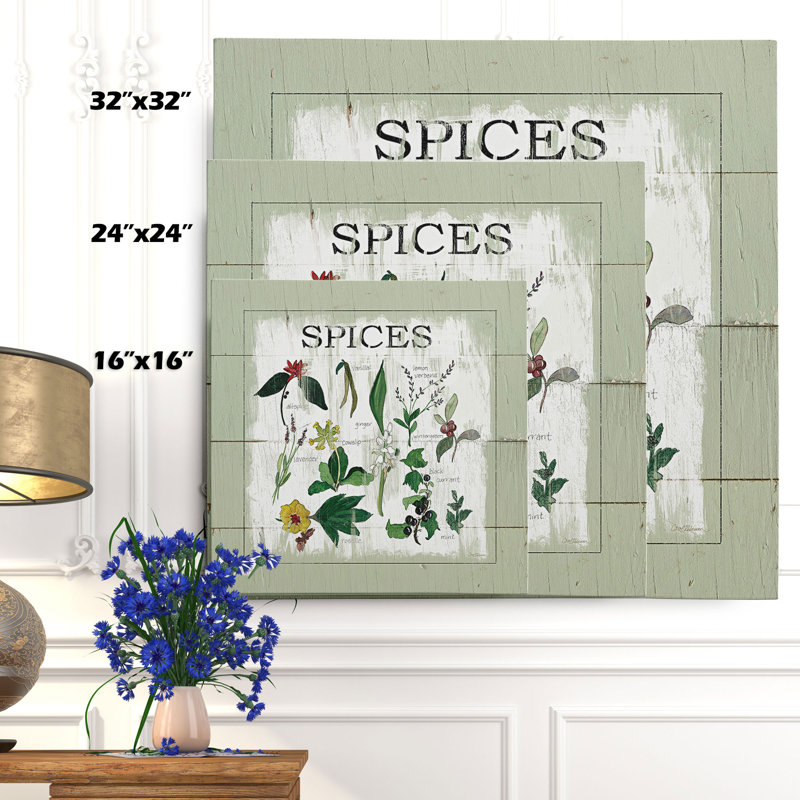«Shiplap Spices» par Carol Robinson, impression sur toile tendue, H 24 po x l 24 po x P 1,5 po