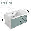 Meuble-lavabo simple 35,6 po avec comptoir