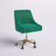 Chaise de travail Westlyn avec velours et double roue-139358243-265780396