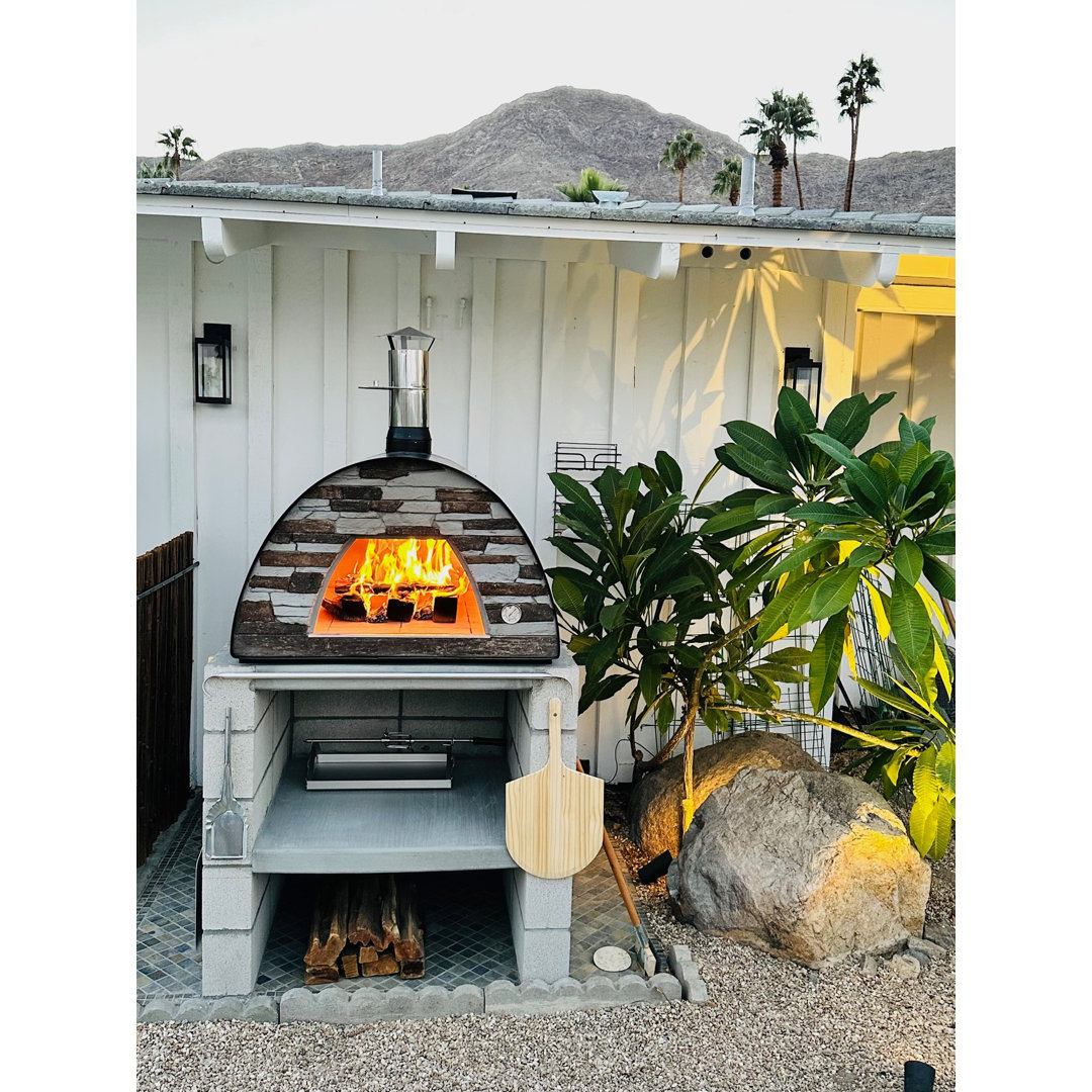 Authentic Pizza Ovens Stainless Steel Countertop Wood Burning Pizza Oven Authentic Pizza Ovens 