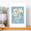 Art floral bleu abstrait contemporain bleu audacieux 2-427307550