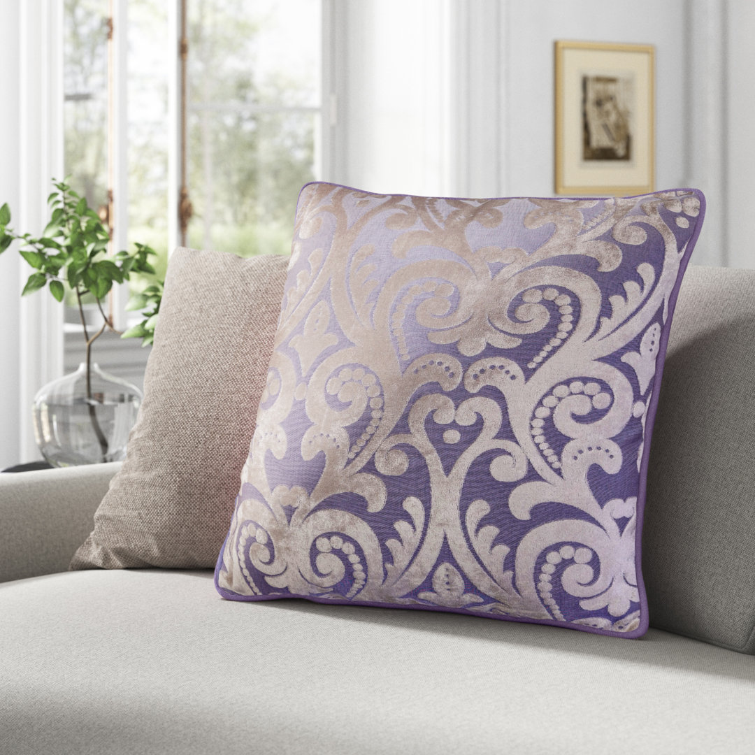 Liana Cut Square Velvet Pillow Cover & Insert Kelly Clarkson Home 