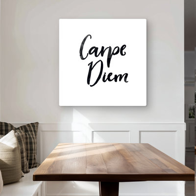 Carpe diem - Typo & Symbols Shapes Metal Print for Home Decor