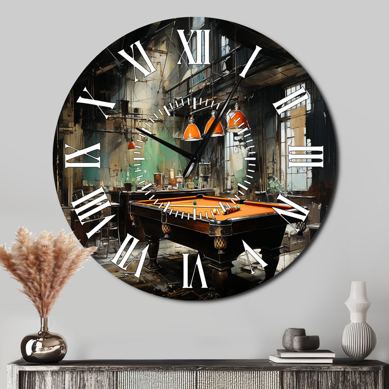 Horloge murale Billard, Surdimensionné
