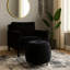 Sagebrook Home 19" Newry Black Velvet Storage Stool-1597195135