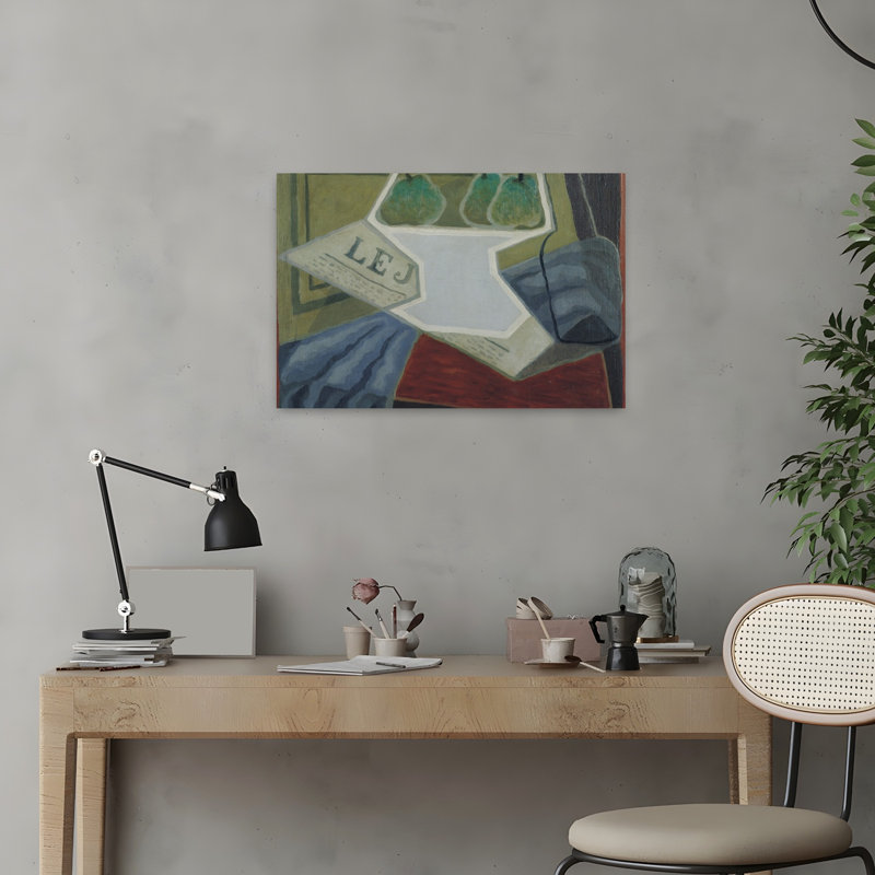 La coupe de fruits, estampe d'art mural abstrait contemporain de 1925-1927, H 16 po x l 24 po