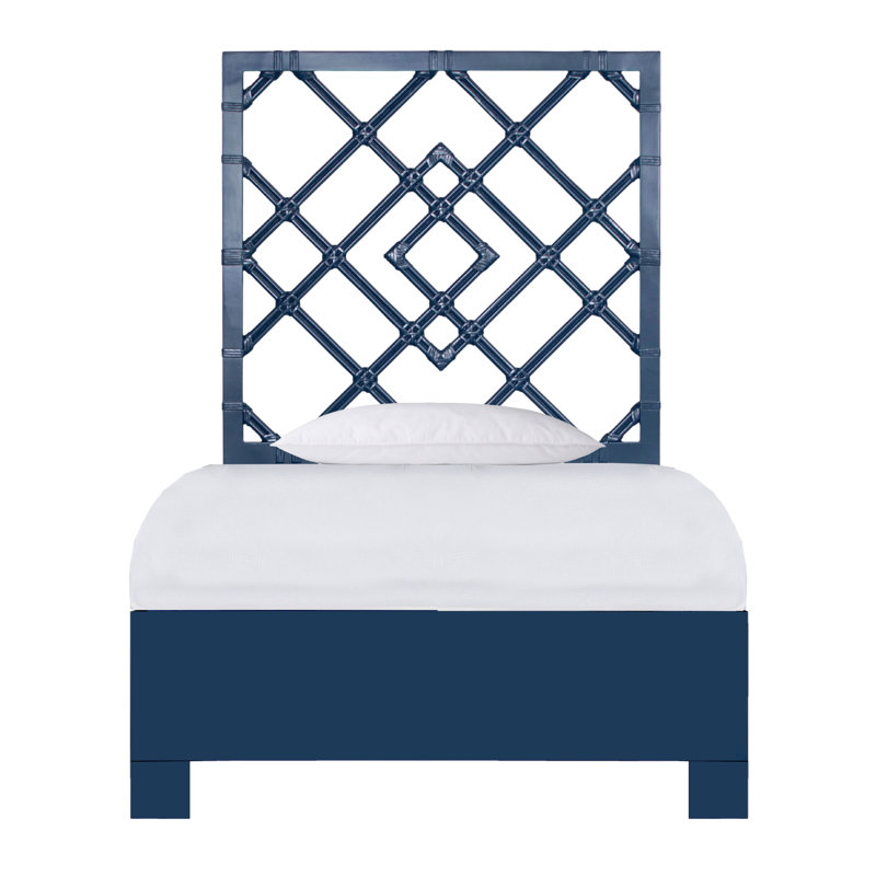 Lit standard Darien, Simple, Bleu marine