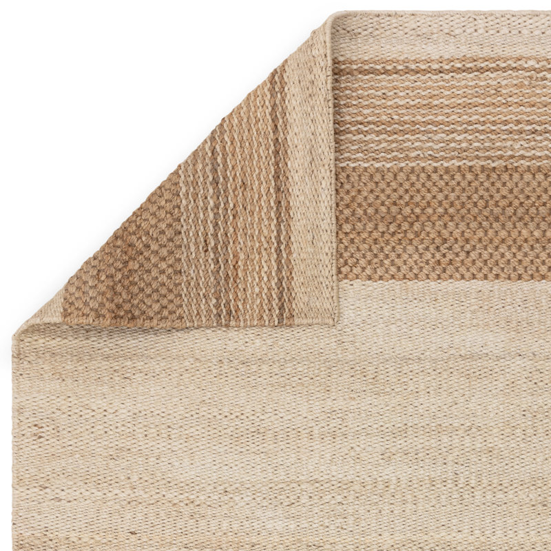 Rumill Striped Jute / Sisal Hand Woven Area Rug, Rectangle 160 x 230cm
