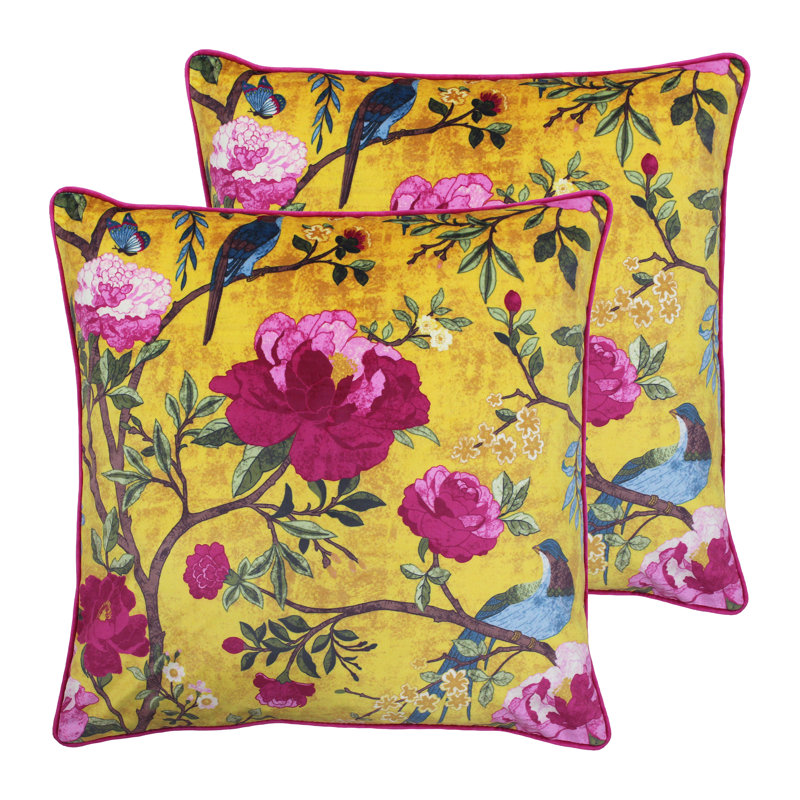 Bertita Floral Square Throw Cushion