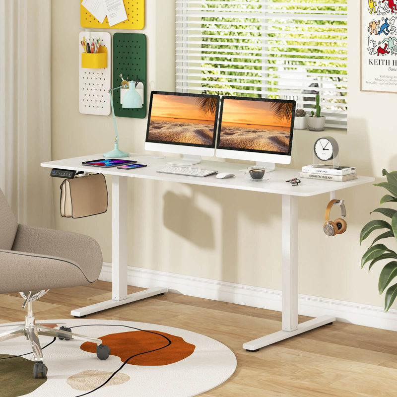 Bureau pour travailler debout 63 po x 24 po, Blanc