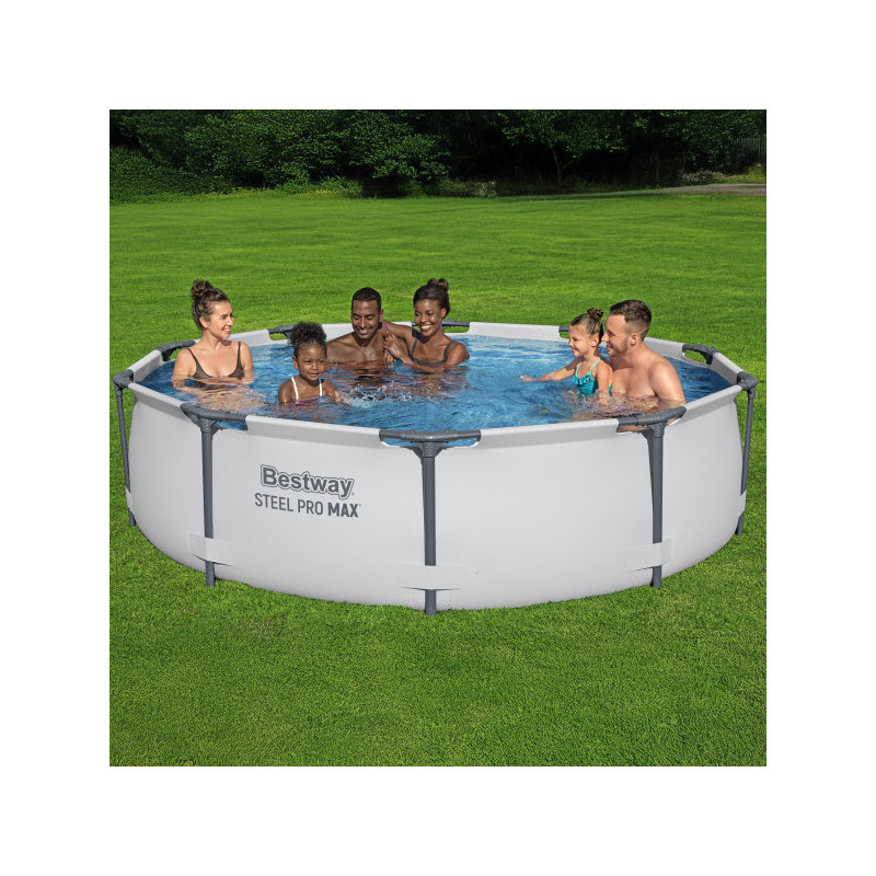 Bestway Steel Pro Max 10'x30" Round Above Ground Outdoor Swimming Pool with Pump