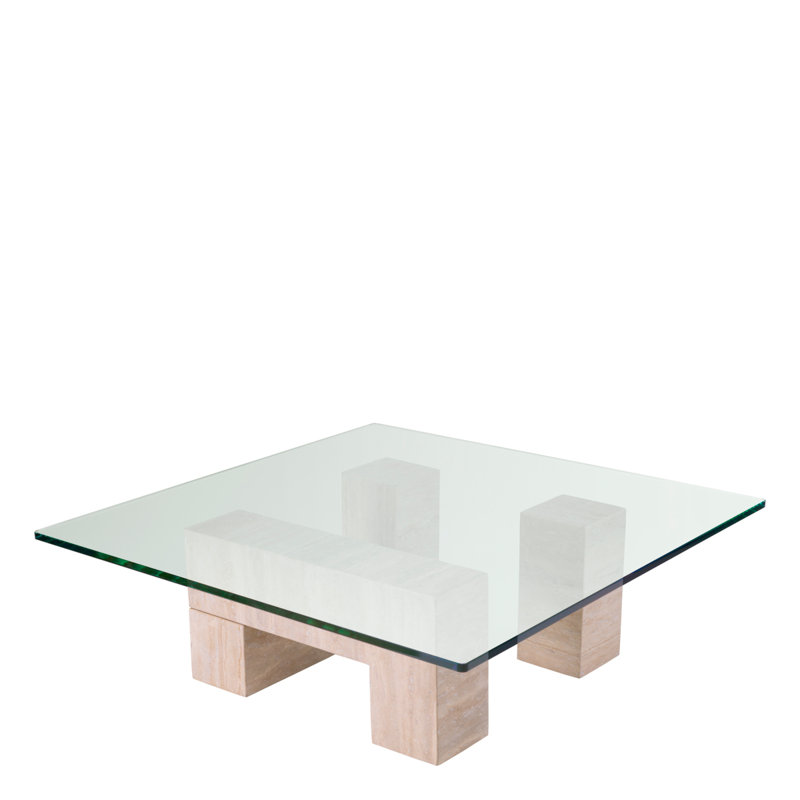 Coffee Table Ikal Travertine - Glass