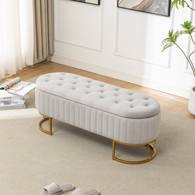 Banc de rangement rembourré Katashia