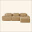 Canapé modulaire en forme de L de 117 po pour salon modulaire en tissu velours côtelé de 117 po avec siège profond et repose-pieds mobile, passepoil perlé, conception sans assemblage, conception antidérapante-121227383