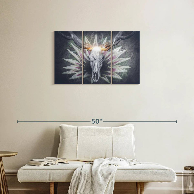 Hitzel Devil Deer Skull, 20" H x 33" W