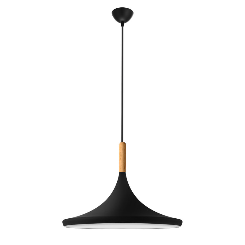 Lustre industriel noir mat Darionna